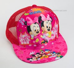 Стильная детская кепка snapback "Минни-Маус 3D" Glam сетка красная