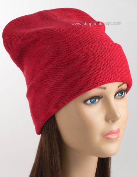 Модна шапка з відворотом Kelly Flip червона