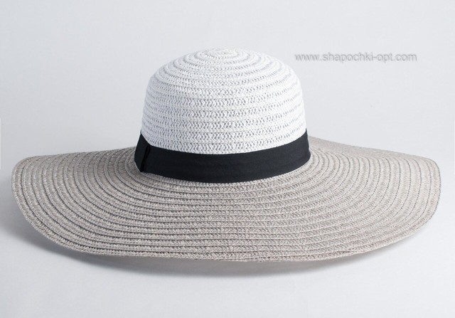 Шляпа SH 010-02.06 біло-сіра