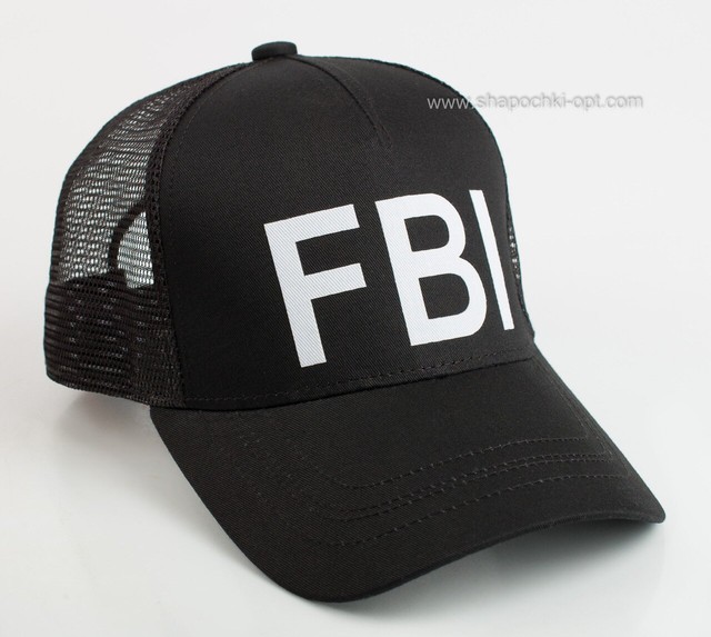 Бейсболка FBI білий логотип