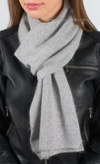 Стильный универсальный вязаный шарф S-1 цвет серый