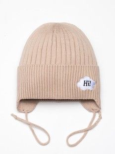 Шапка на завязках Hi арт. 9146 карамель