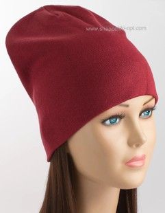 В'язана подовжена шапка Shady Uni бордо