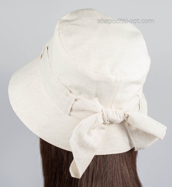 Шляпа Мира белый лен арт.478
