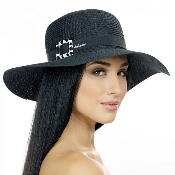 Черная шляпа с пряжкой D 055-01