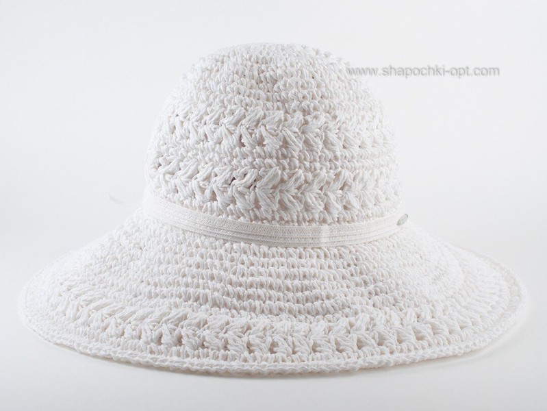 Красивий білий літній капелюх D 203-02