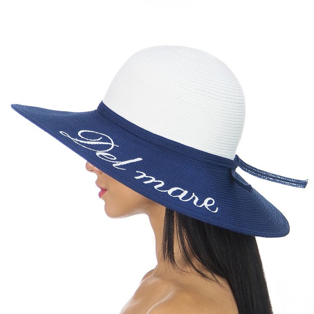 Брендированная шляпа с синим полем D 156-02.05