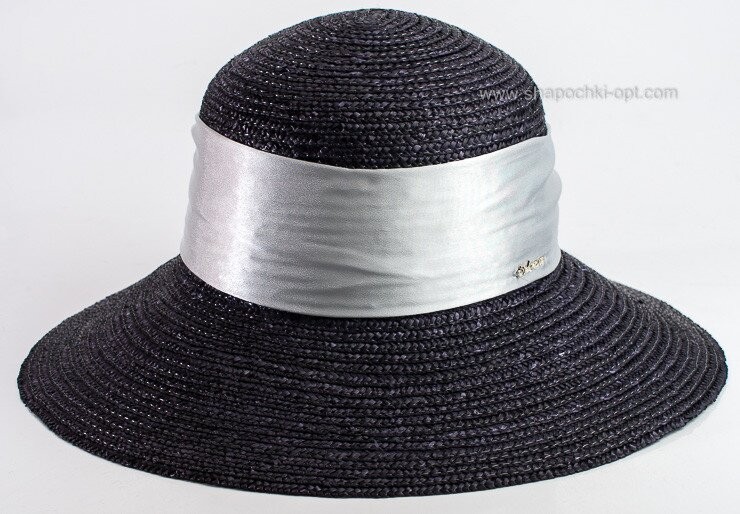 Чорний солом'яний капелюх D 080-01