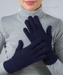 Вязаные женские перчатки PR-3 цвет индиго