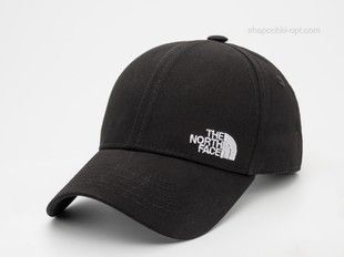 Бейсболка фулка с маленькой белой вышивкой TNF черная