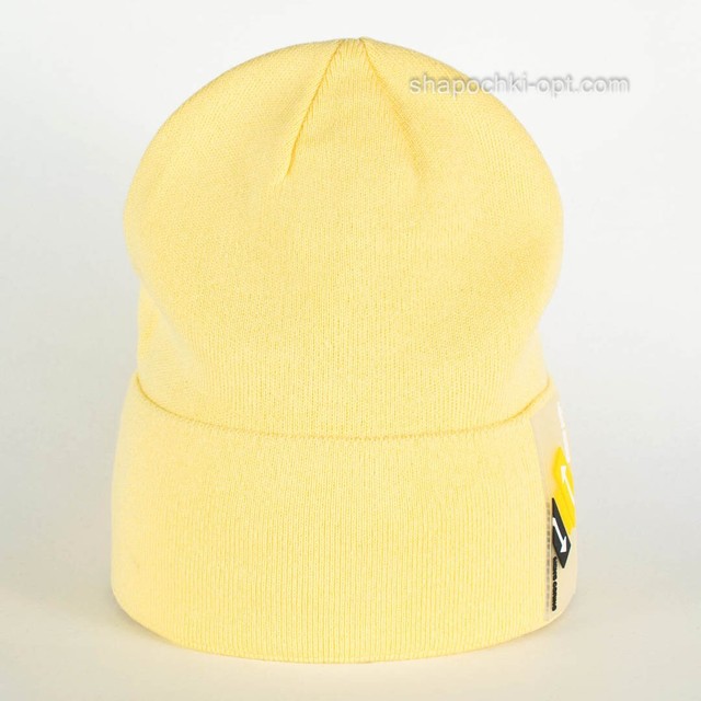 В'язана подовжена шапка Larry Ch Flip Uni світло-жовта