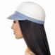 Жіноче кепі білого кольору з блакитним козирком D 120-02.03