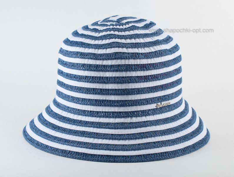 Мини-шляпка для города цвета джинс D 076-12