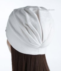 Красивая шапочка по голове TRKV-Амбрелла с драпировкой сзади белый