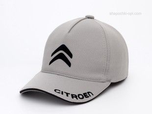 Бейсболка с автологотипом Citroen серая, лакоста пятиклинка