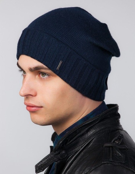 Чоловіча подовжена шапка OSCAR UniX темно-синій