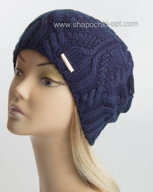 Женская шапка Лиана темно-синий