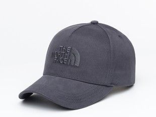 Бейсболка п'ятиклинка (діагональ) з вишивкою TNF сіра