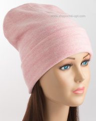 Молодежная шапка-колпак с отворотом Kelly Flip светло-розовая