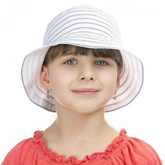 Шляпа Brezza детская белая в синюю полоску.