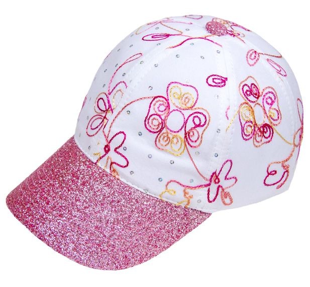Бейсболка D.Star арт. 595 біло-рожева з вишивкою