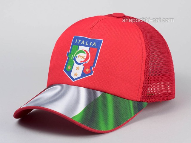 Бейсболка футбол сборная Италии красная