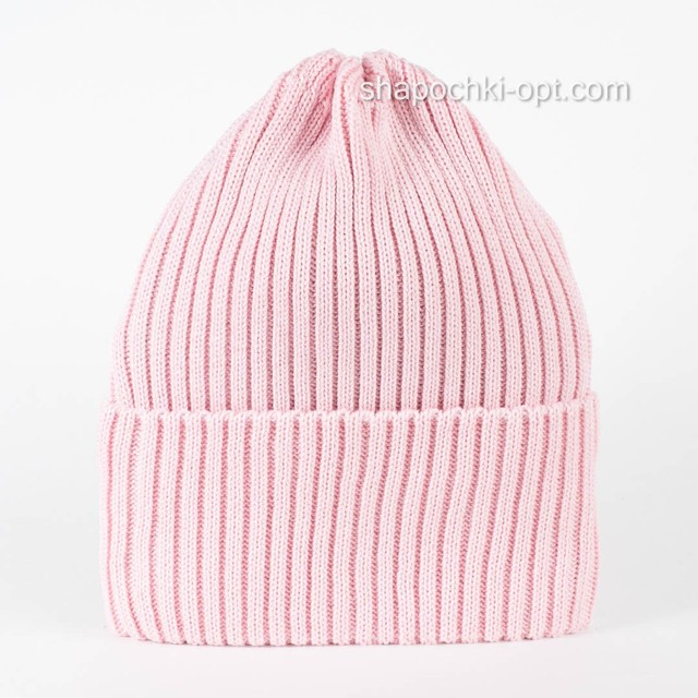 Светло-розовая удлиненная шапка Эллоу
