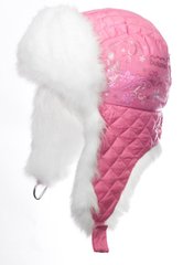 Зимняя шапка-ушанка для девочки "Ирен" розовый
