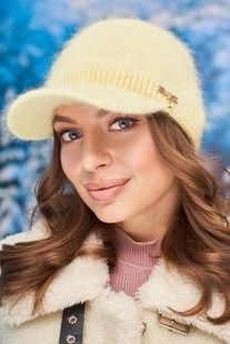 Бейсболка з ангори Долорес жовта 4955