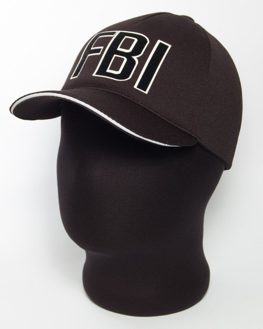 Стильна чорна бейсболка з чорним логотипом "FBI" Лакоста п'ятиклинка