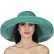 Жіночий капелюх з широкими полями темно-зелена D 014-29