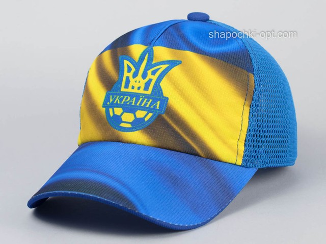 Бейсболка футбол сборная Украины голубая