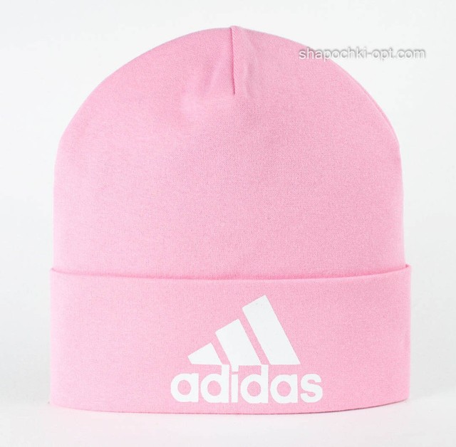 Трикотажна шапочка для дівчаток Adidas світло-рожева