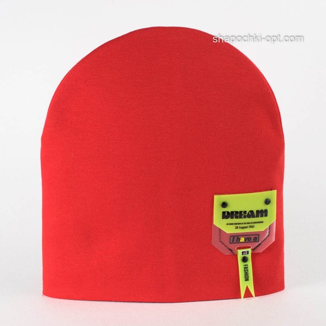 Детская трикотажная шапка Стюи красного цвета