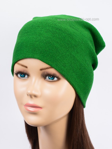 Вязаная универсальная шапка Kelly зеленая
